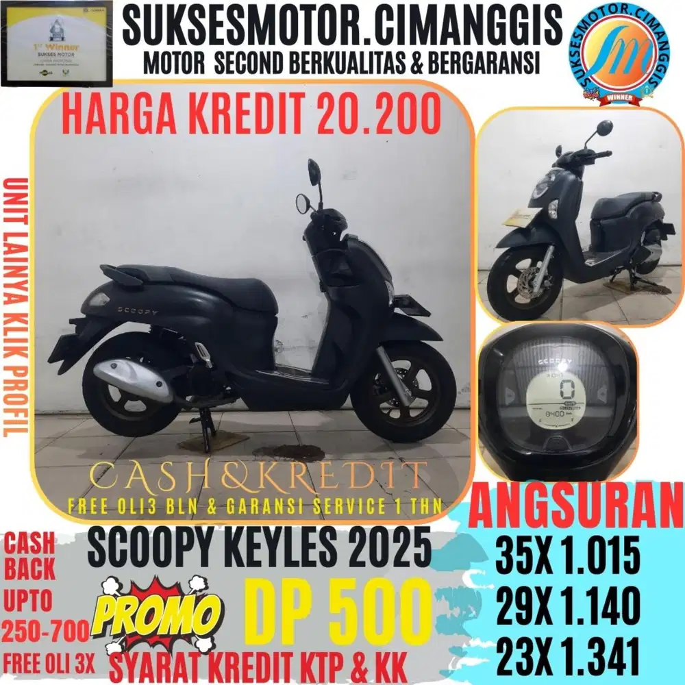 DP 500 NEW SCOOPY KEYLES TERMURAH CASHBACK UPTO700RBU FREEOLI3X