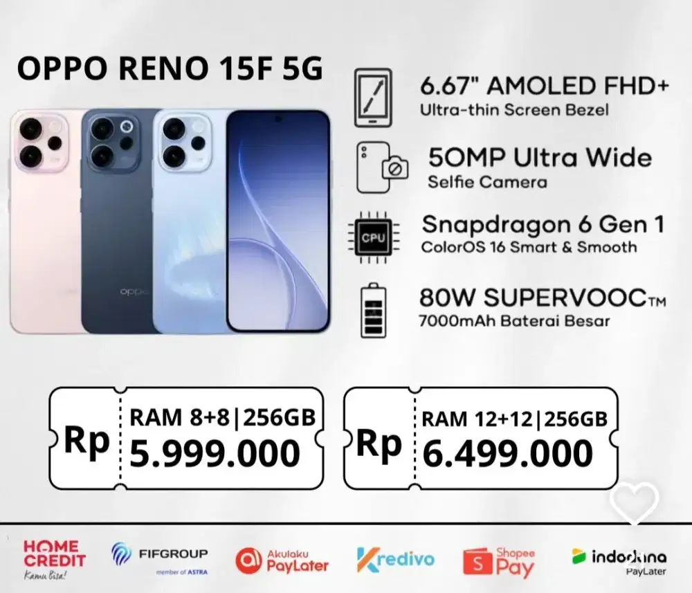 TERBARU HP OPPO RENO 15 SERIES || BISA CICILAN KTP AJA TANPA DP