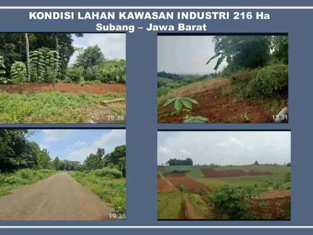 Dijual Tanah Zona Industri 206 Ha Subang Dekat Exit Tol Kalijati