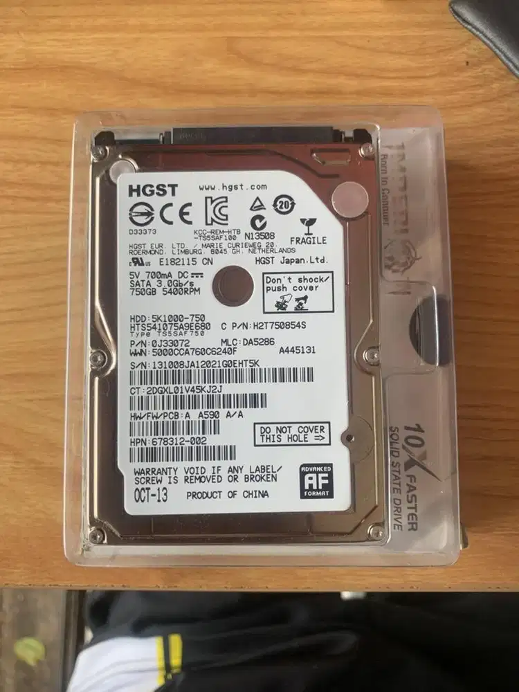 Harddisk Laptop 750 Gb Hitachi HGST 2,5