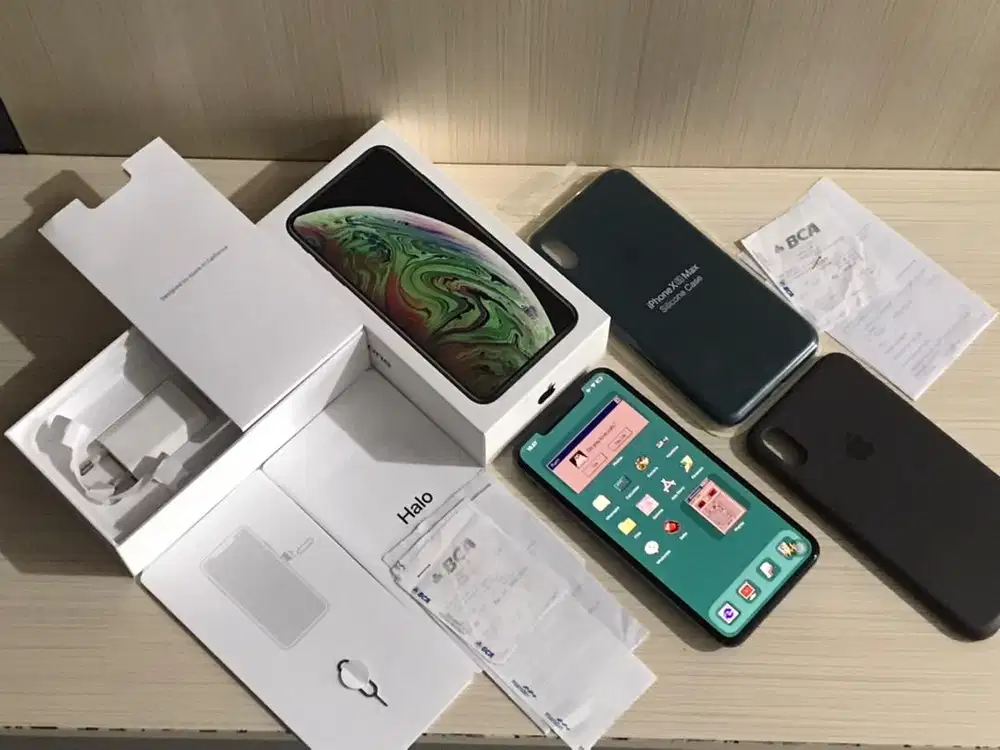 Iphone XS Max ibox PA/A + Nota ibox Asli + Case Ori apple & Notanya