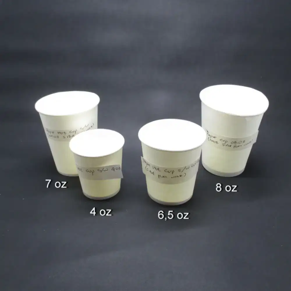 PAPER CUP UKURAN 4 OZ (1 LONJOR ISI 50PCS)