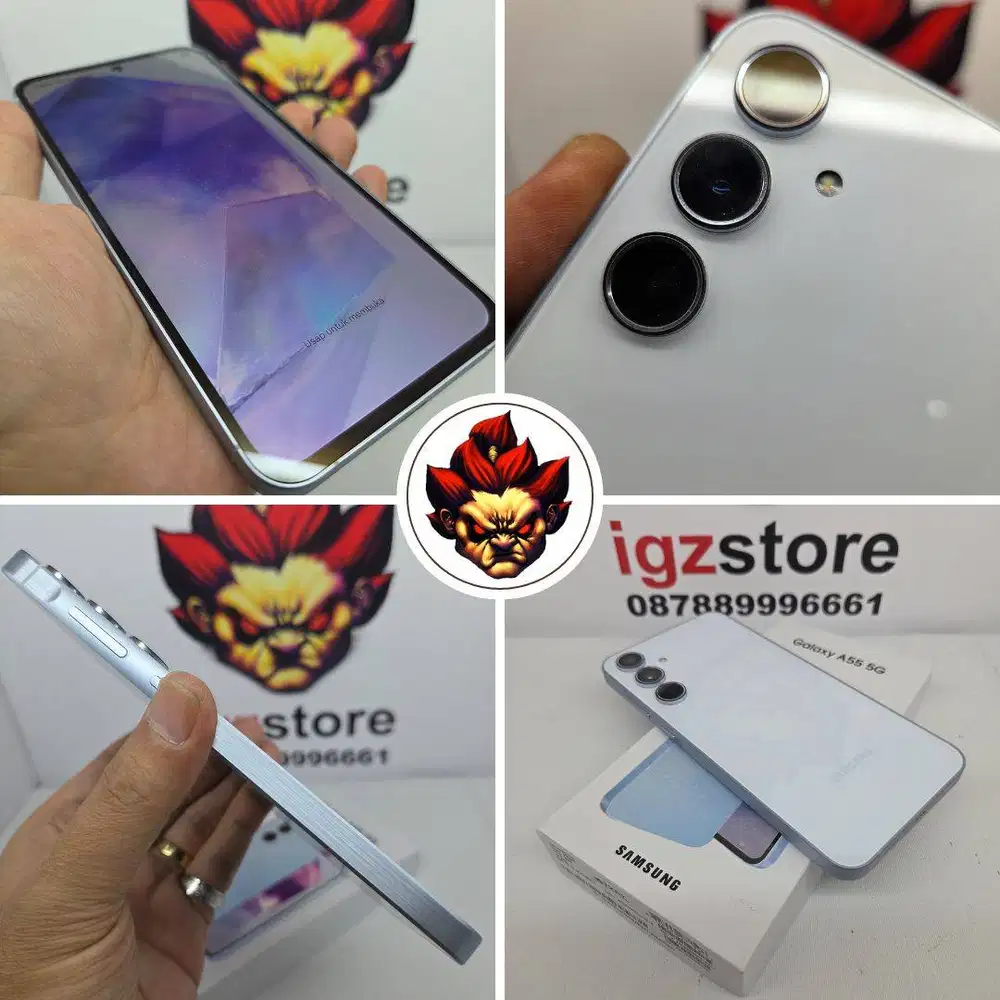 Samsung A55 icyblue  8/256 MULUS FULLSET NOMINUS