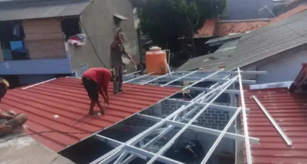 Pasang kanopi  atap dapur