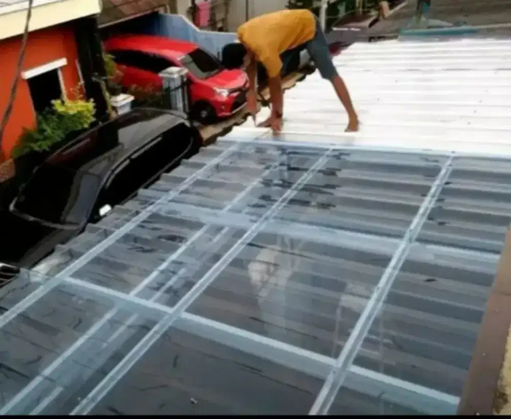Kanopi dapur bahan atap transparan