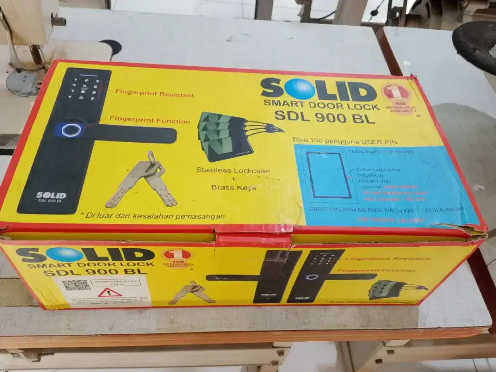 Kunci pintu pintar Solid Smart Door Lock SDL 900 BL. 