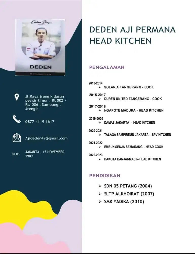 F&B trainer dan Pemberian menu makanan/minuman