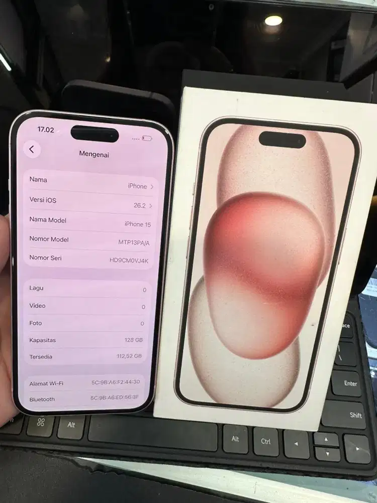 iPhone 15 128GB Pink Garansi iBox 16/10/26 bh 100%