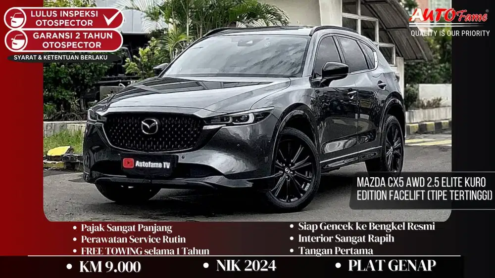 New Mazda CX5 AWD 2.5 Elite KURO EDITION Facelift (TIPE TERTINGGI) 202