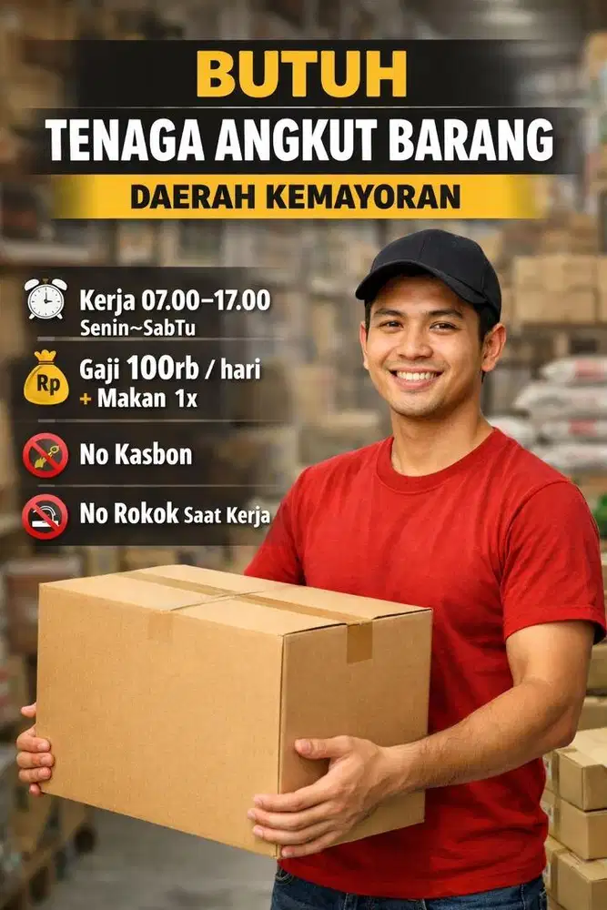 TENAGA ANGKUT BARANG / HELPER GUDANG / KULI TOKO