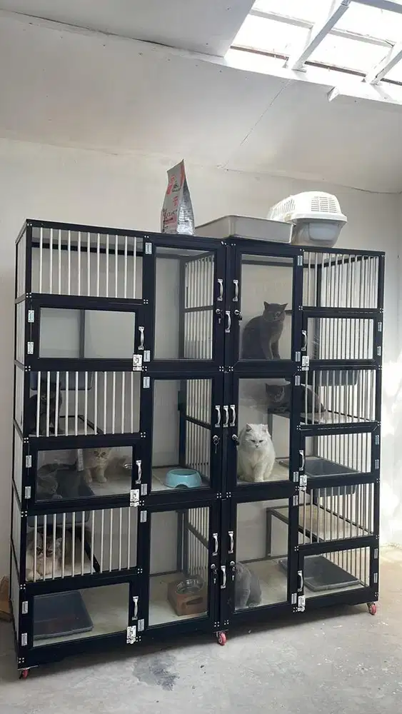 Kandang Kucing Alumunium Awet Bagus 3 susun