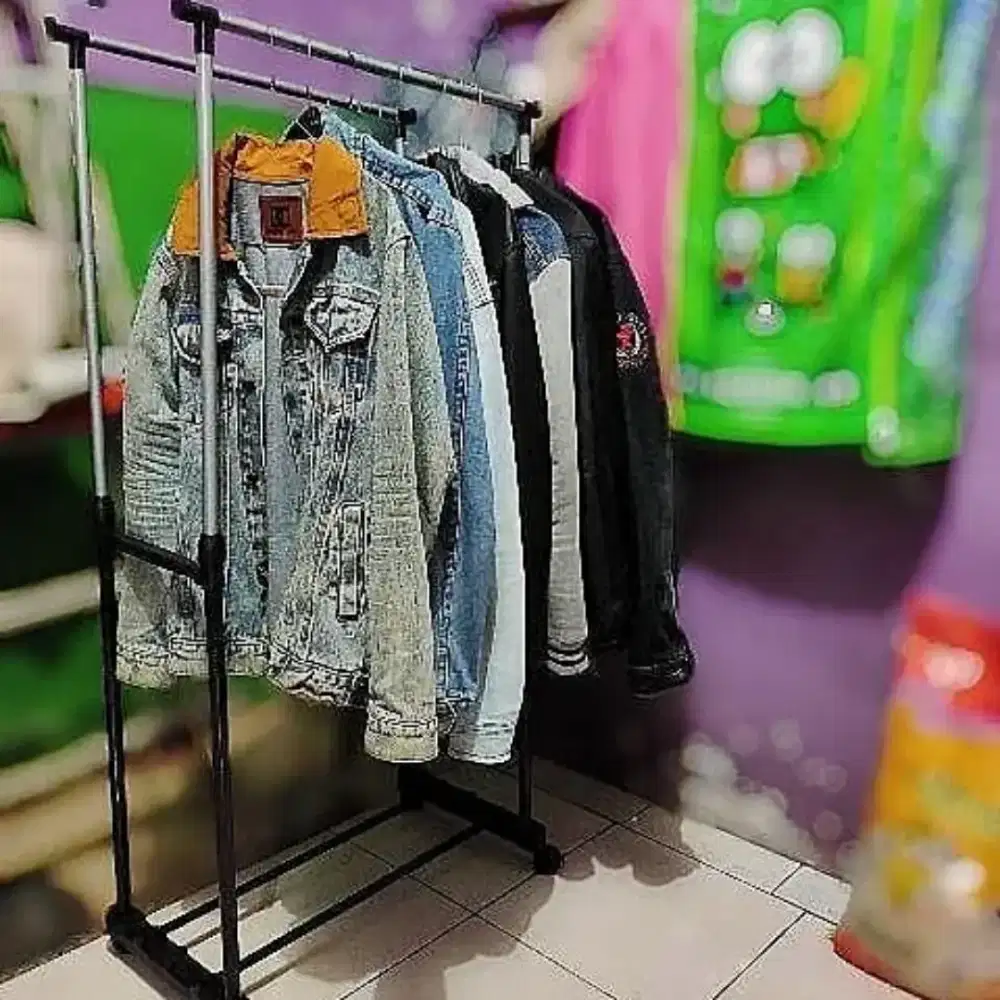 Rak jemuran portable pakaian baju