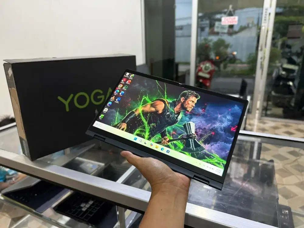 LENOVO YOGA RYZEN 7 LAYAR SENTUH X360 SSD 512 RAM 8 FULSET