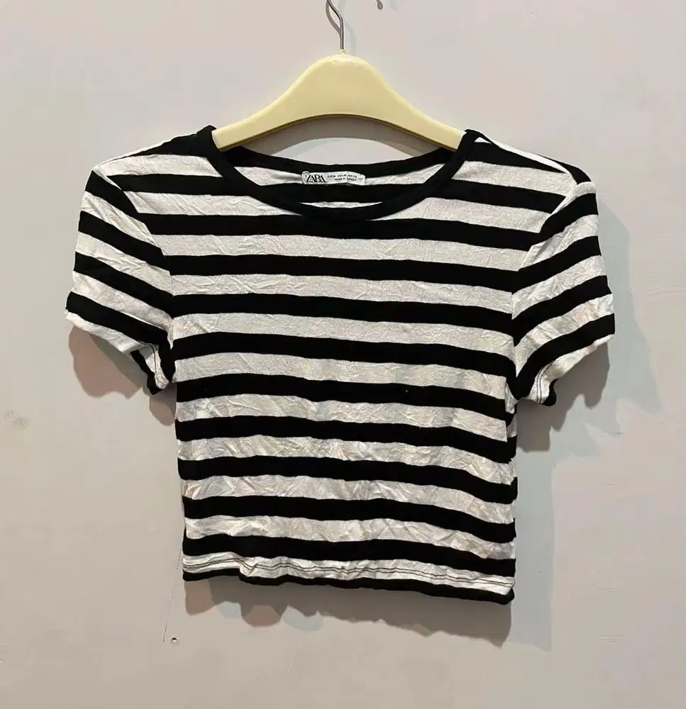 Kaos zara salur crop