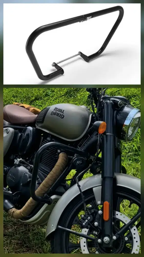 Engine guard trapezium original royal enfield classic reborn 350