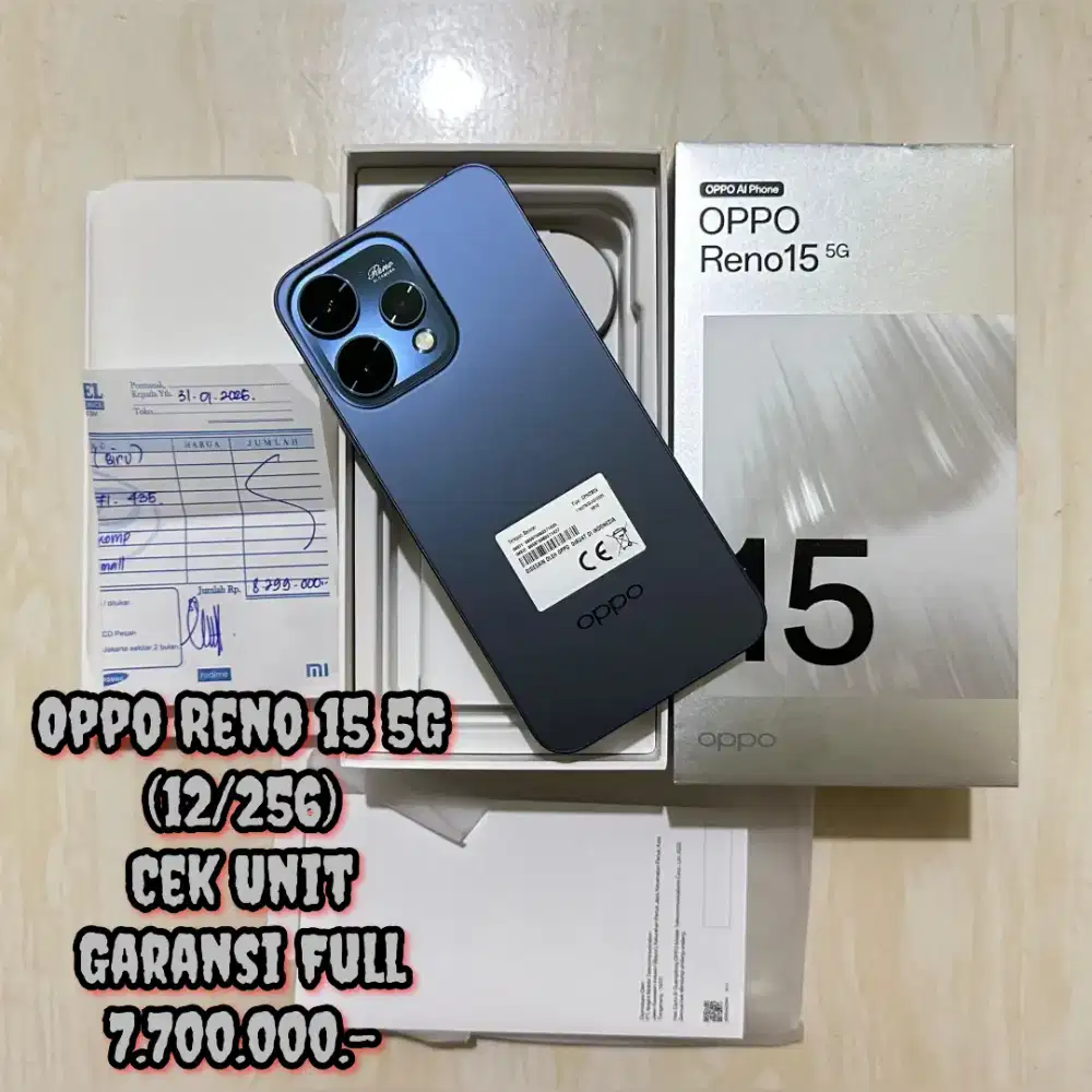 Oppo Reno 15 5G (12/256) Cek Unit