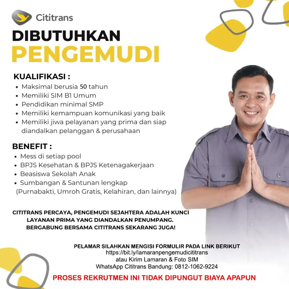 Lowongan Pengemudi Travel Bandung