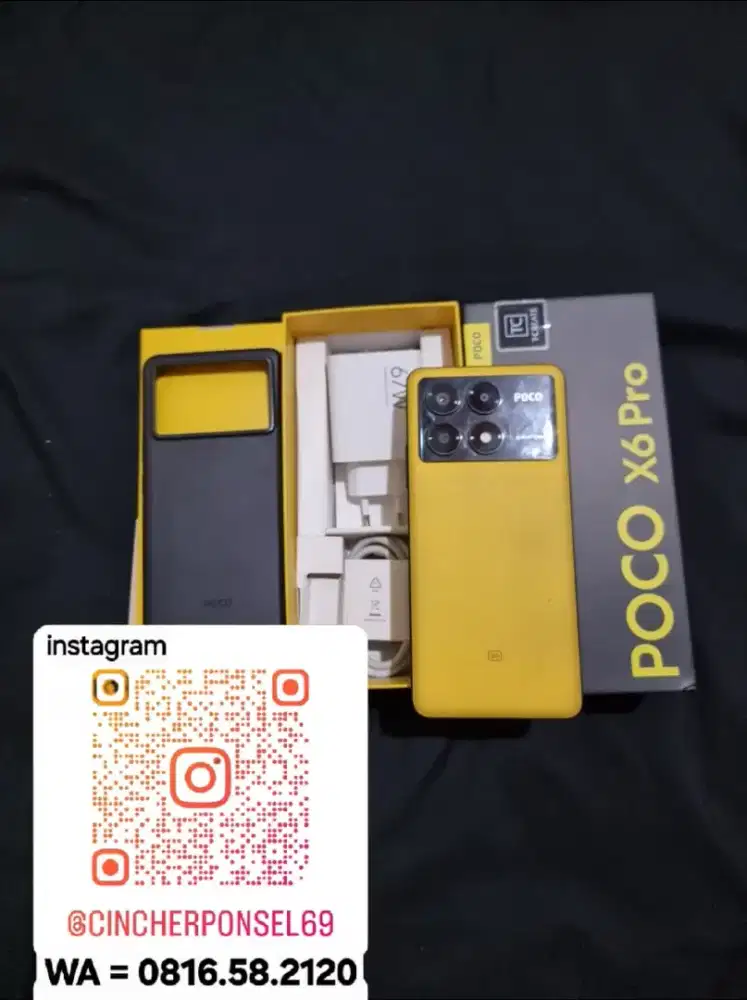 Jual hp bekas POCO X6 PRO 12/512 5g siap pakai garansi masih aktif