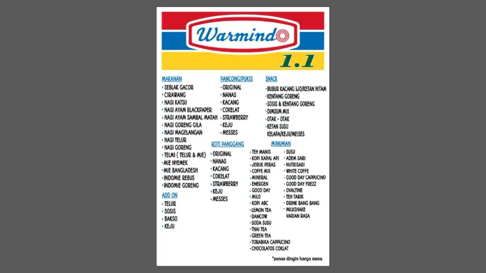 Lowongan Kerja Warkop/Warmindo