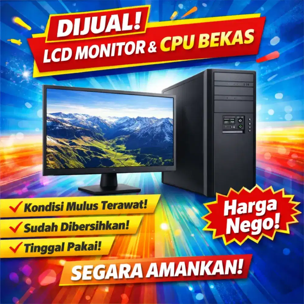 Pc fullset Lcd monitor 15 in