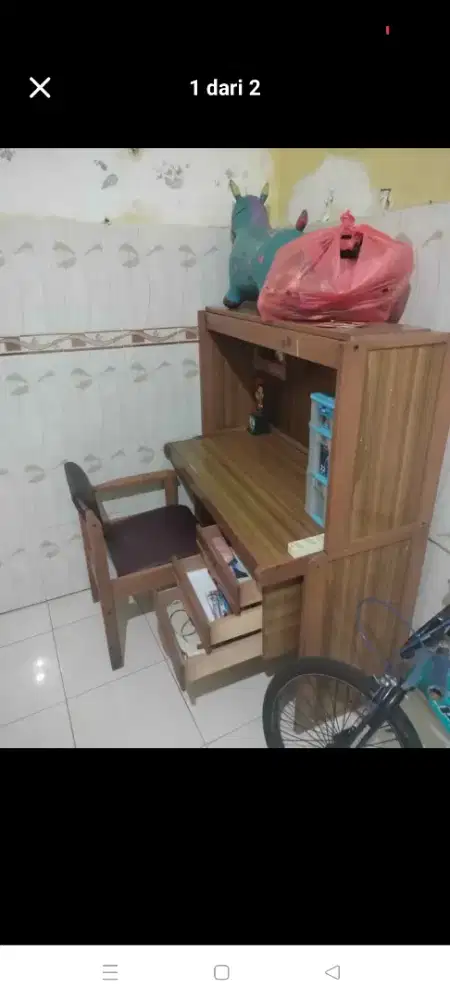 meja belajar jati