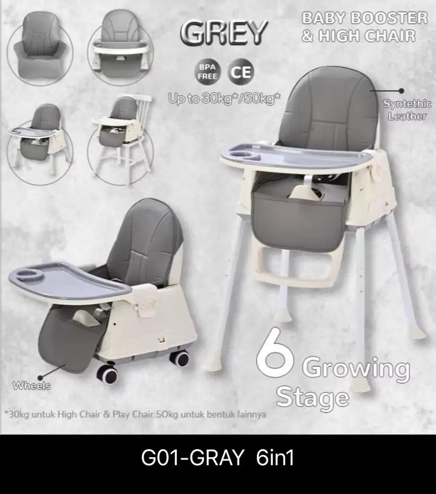 Baby Chair, V-BABYCARE Kursi Makan untuk Baby MULTIFUNGSI / VBABY G01
