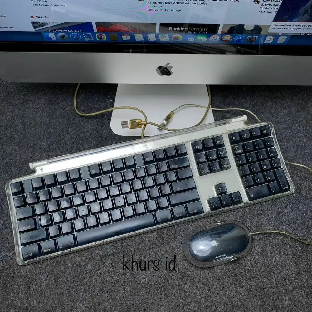 apple pro keyboard and pro mouse 1set th2000 - cabutan imac g3