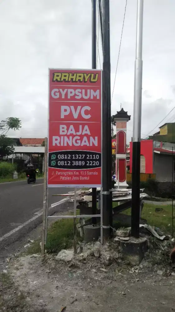 Pemasangan plafon gypsum dan pvc