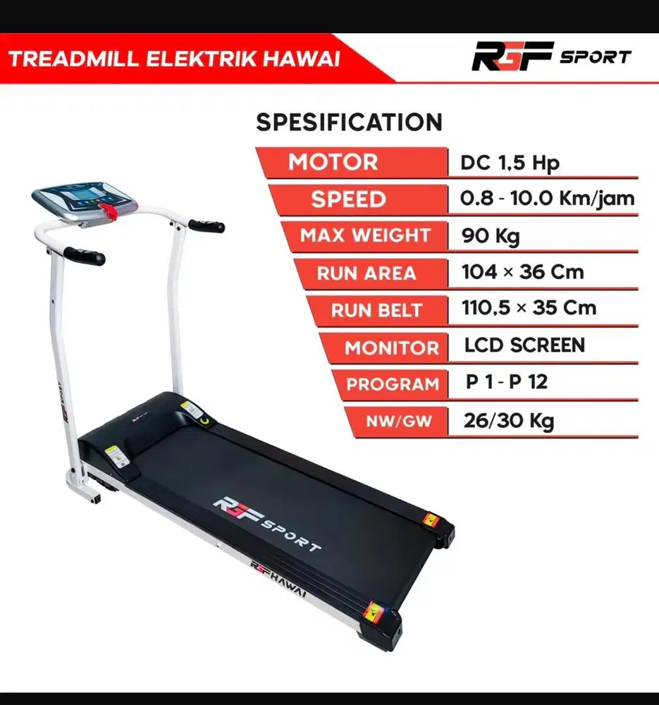 TREADMILL ELEKTRIK RGF HAWAI