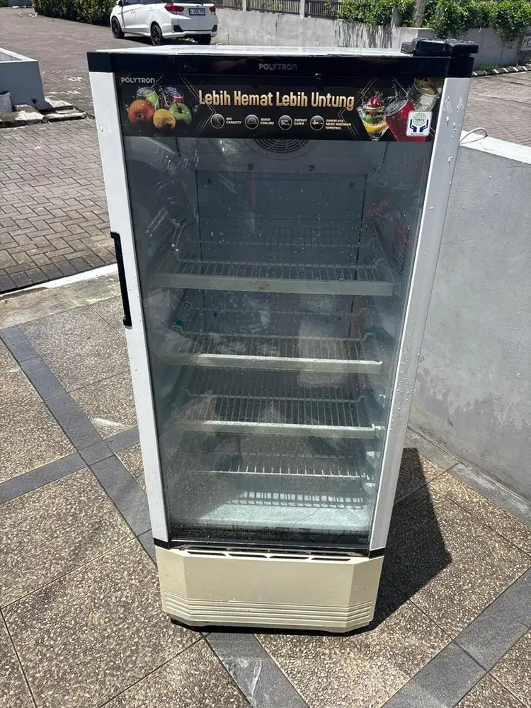 Dijual cepat showcase polytron 3 rak ori