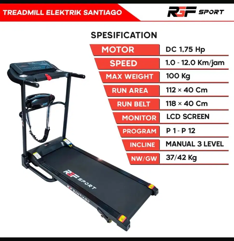 TREADMILL ELEKTRIK RGF SANTIAGO
