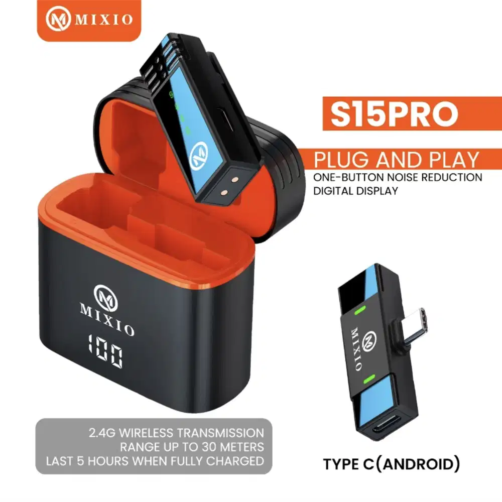 JUALMIXIO S16PRO Mic Wireless Microphone Profesional Mikrofon Lavalier