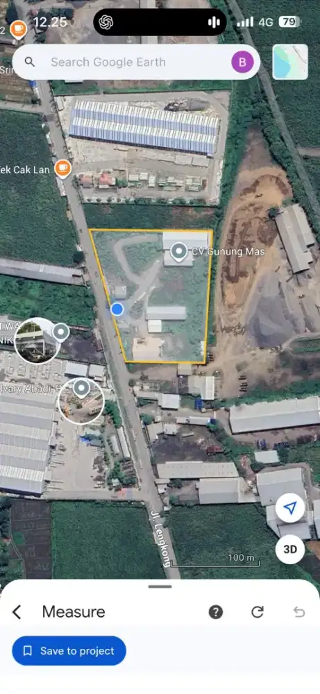 Dijual Tanah+Gudang Lengkong 1,6 Ha Sudah Cor & Pagar