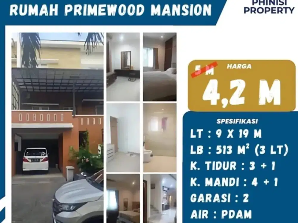 DIJUAL Rumah Besar di Primewood Mansion Jalan Pengayoman Panakkukang