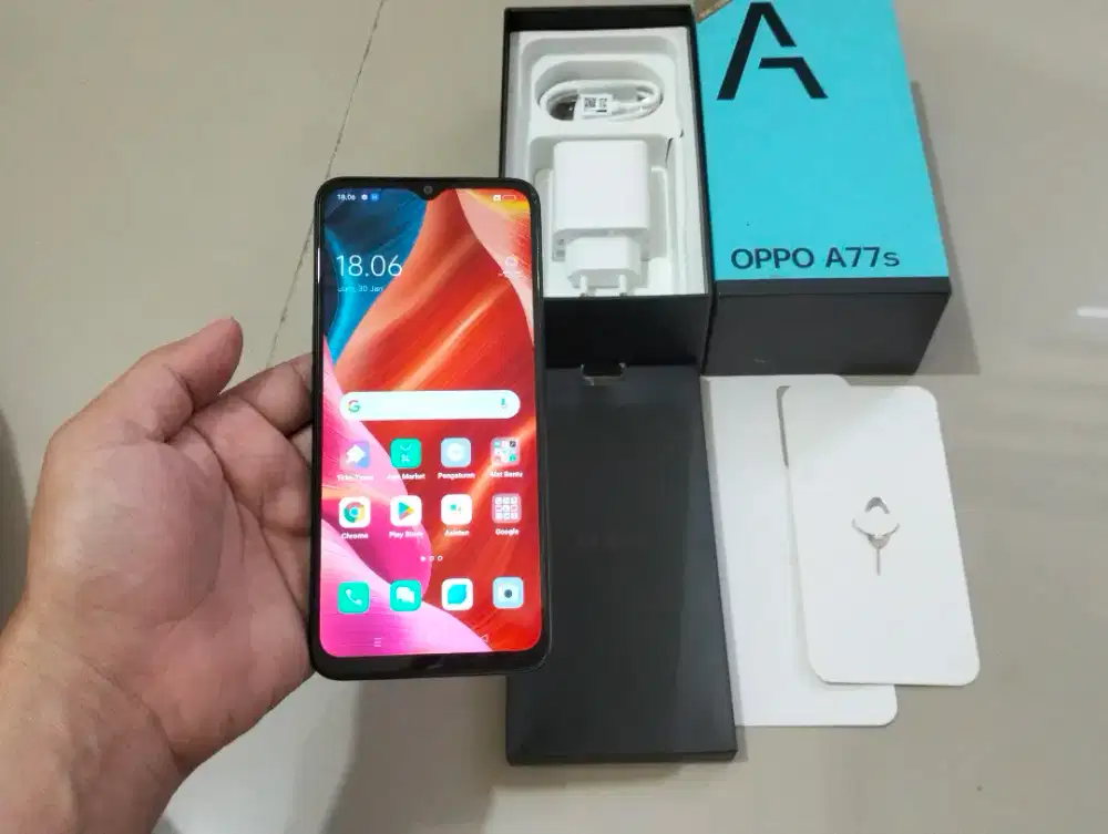 BUTUH UANG OPPO A77S RAM 8GB /128GB 4G LTE 6.56in Fingerprint 5000Mah