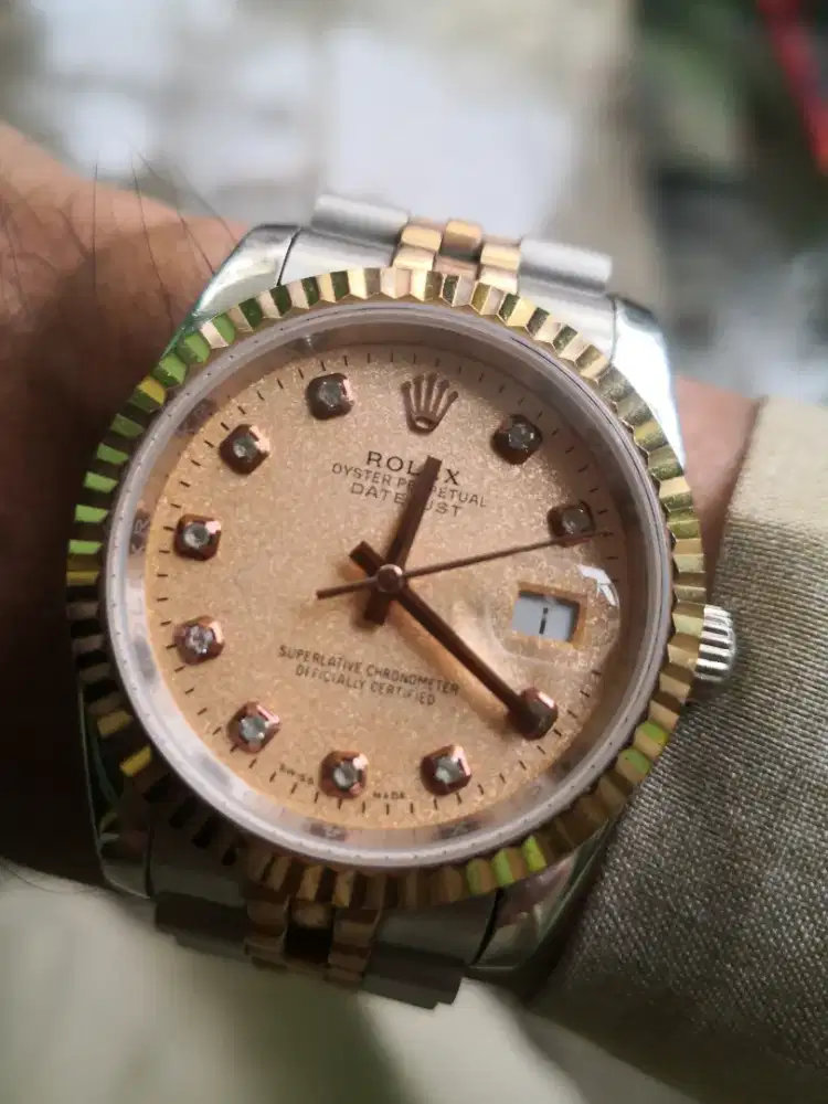 Jam tangan rlx datejust two tone clone