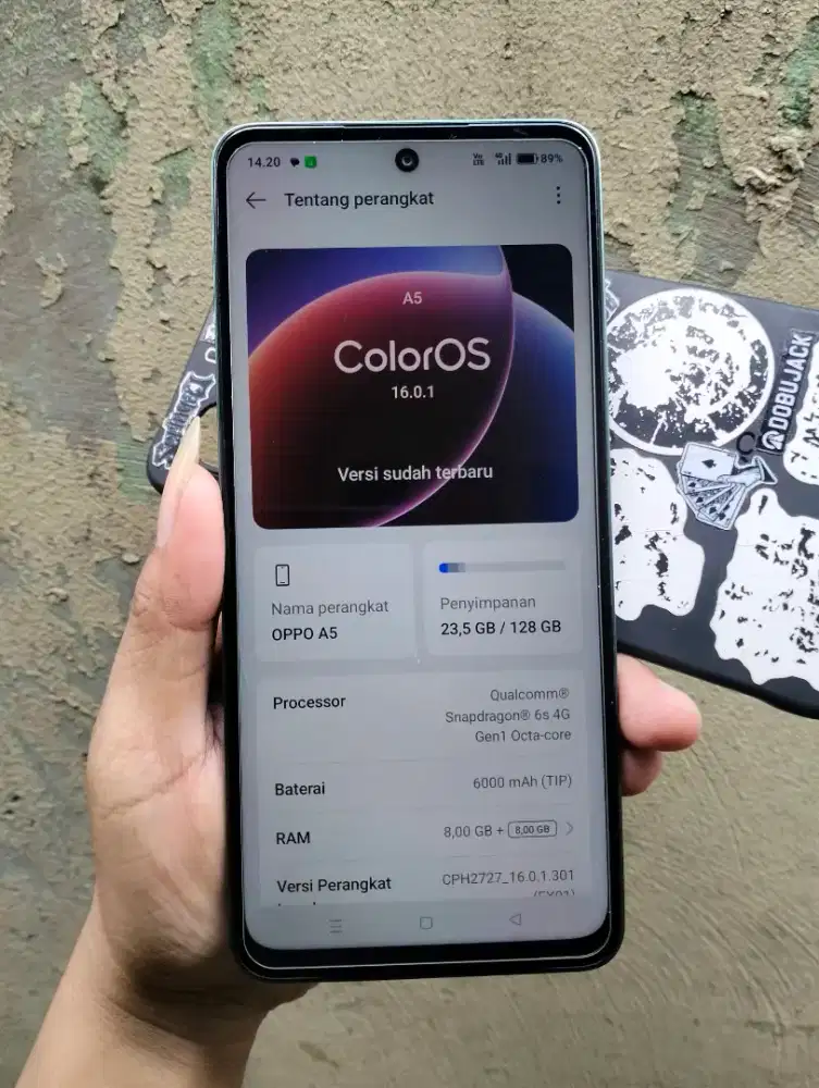 Oppo A5 2025 Ram 8+8gb/128gb NFC like new HP CAS msh oerawan