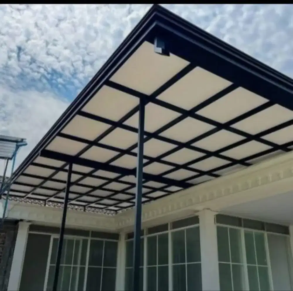 Kanopi alderon double layar minimalisis