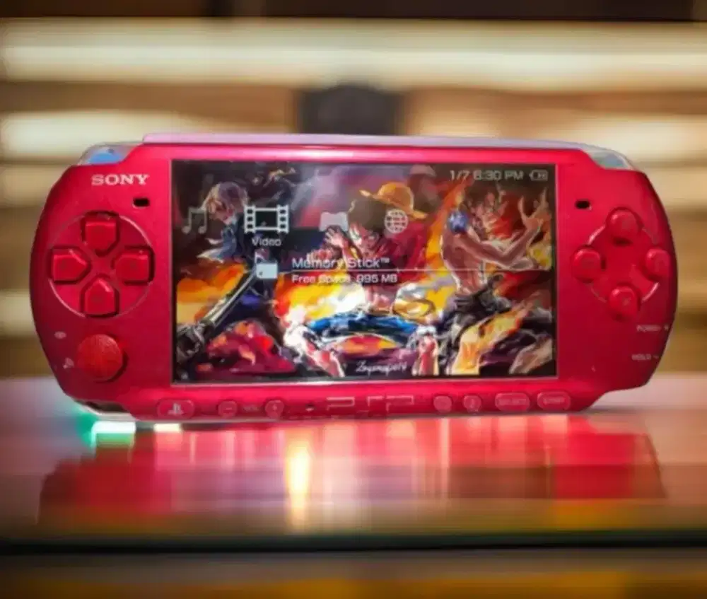 Psp sony 3000 red ferari full 55 game psp merah siap muluss lancarr