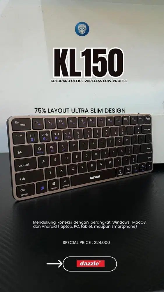Keyboard bluetooth rexus KL150