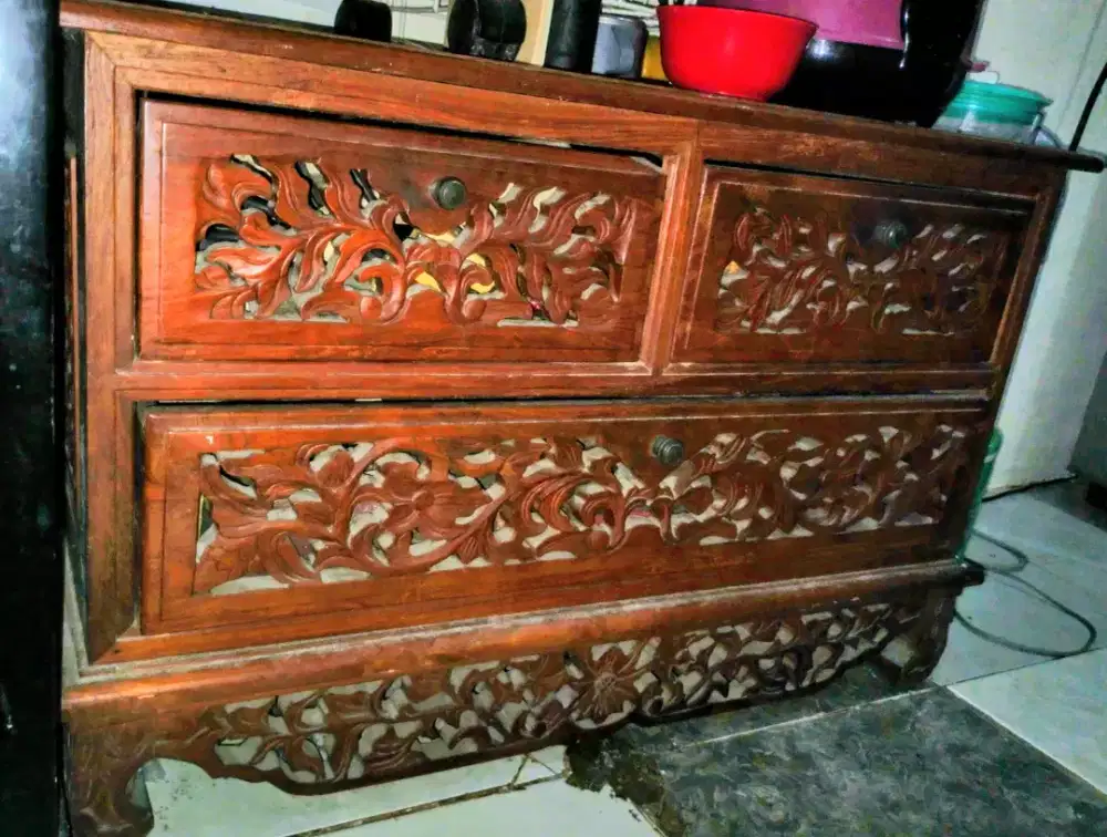 Jual meja ukiran kayu jati