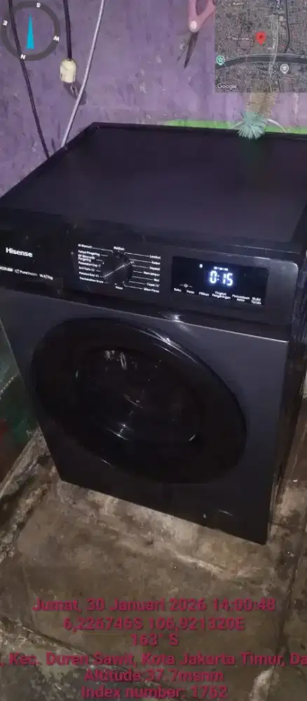 MESIN CUCI HISENSE WD105N1 10,5KG FRONT LOAD