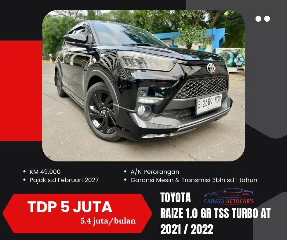 Tdp5 JT Raize GR TSS 1.0 turbo at 2021 Toyota rocky xl7 ertiga matic