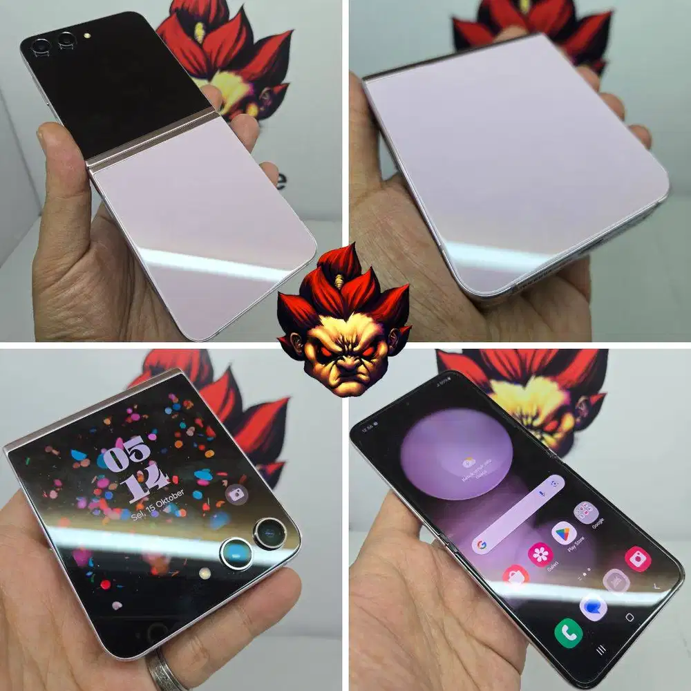 Samsung Z Flip 5 256 SEIN Lavender Mulus 98% Fullset NO MINUS