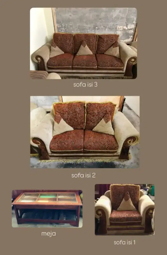Set Sofa dan Meja – Lengkap