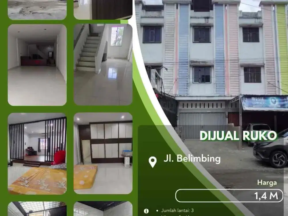 Dijual Ruko Daerah Belimbing Pekanbaru Kota!