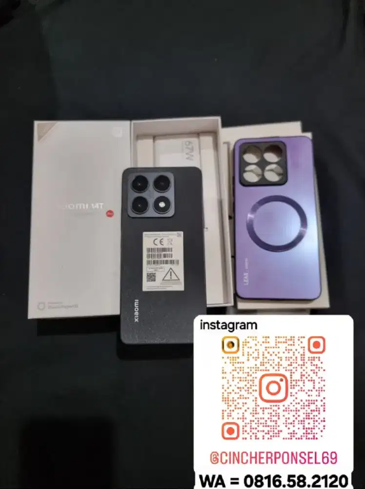 Jual hp Xiaomi 14T 5g 12/512 hitam likenew istimewa grns panjang 12 26
