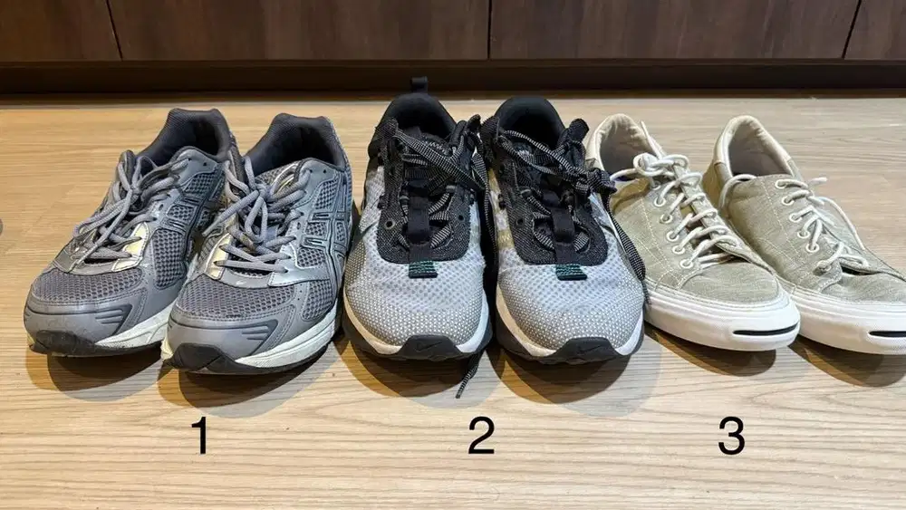 Sepatu Asics Gel 1130, Nike Air 2021 SE, Converse Jack Purcell