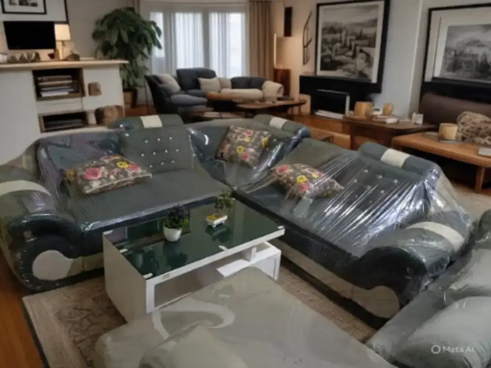 Sofa L sudut-sofa ruang tamu