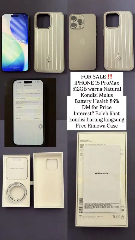Iphone 15 ProMax 512GB warna Natural